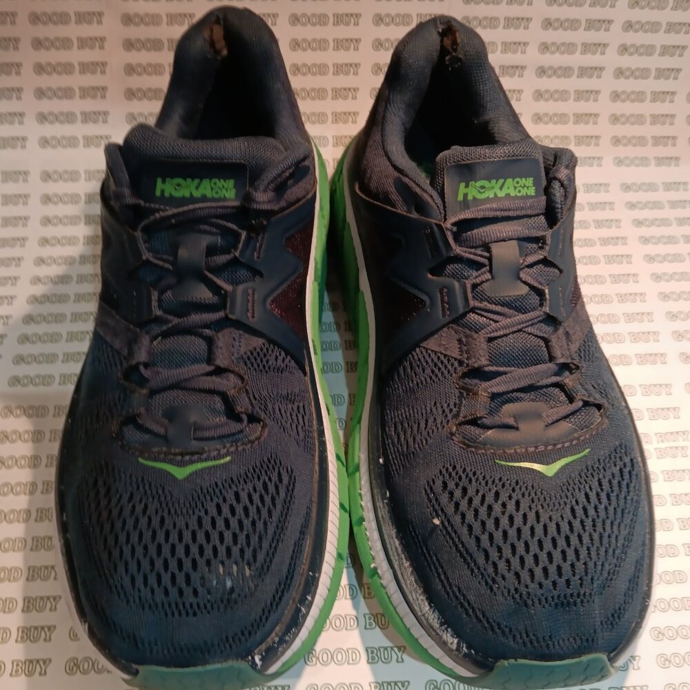HOKA Men's Black and Green Athletic Shoes
